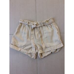 Aerie Cuffed Shorts Belted Drawstring Waist Mid Rise